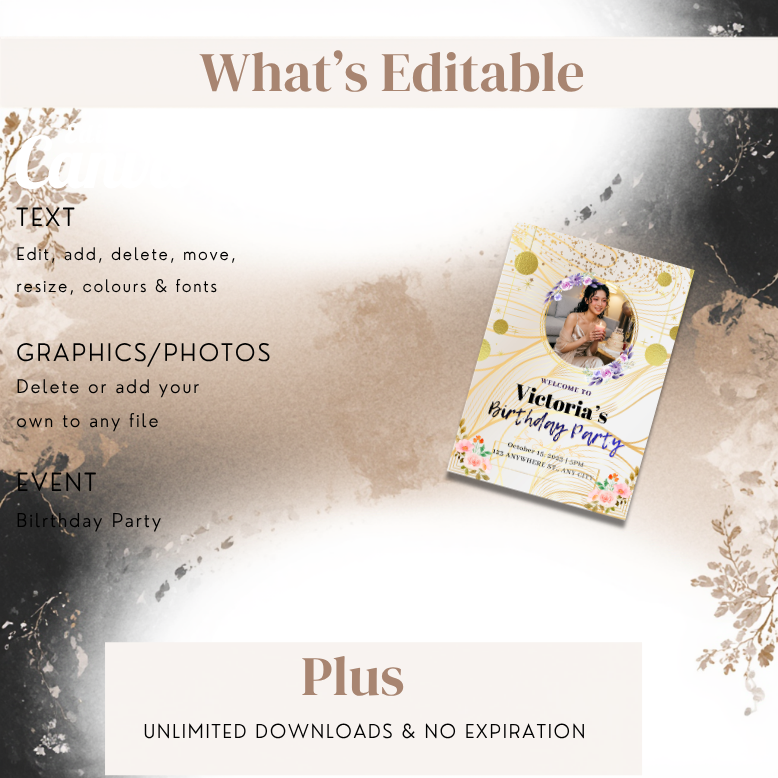 Luxury Birthday Invitation Template