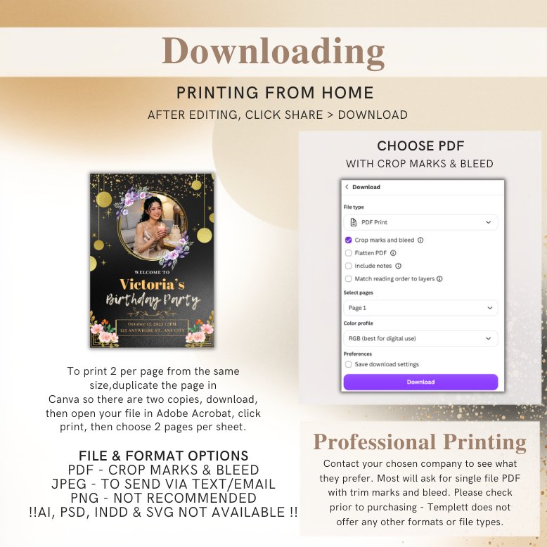 Luxury Birthday Invitation Template