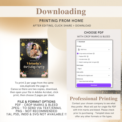 Luxury Birthday Invitation Template